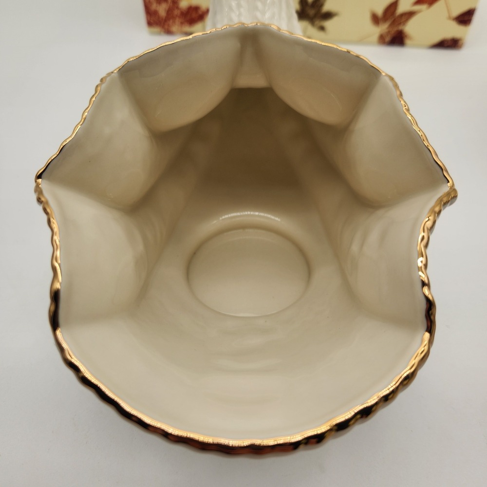 Lenox Fruits Of Life Cornucopia Ivory With 24K Gold Trim Thanksgiving Fall Decor - Picture 7 of 11